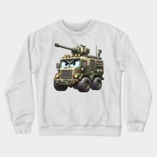 Military Vehicle Illustration Crewneck Sweatshirt